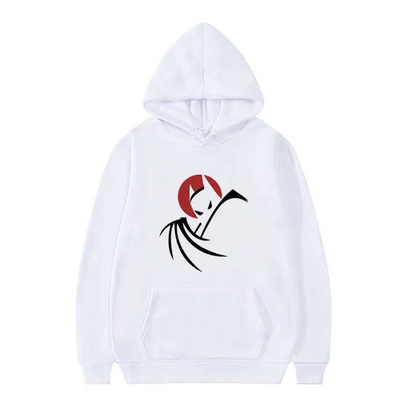 Autumn and winter mens hooded sweatshirt sports bat animation series sweater anime clothing sweater casual wool warm top W241230