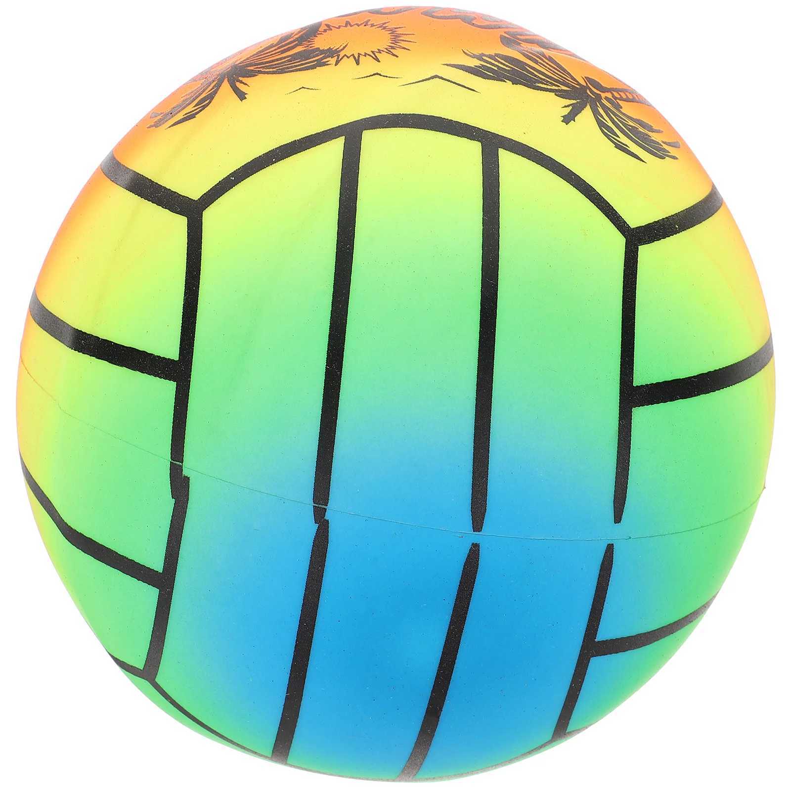 Summer Ball Thickened Rainbow Pvc Volleyball Childrens Inflatable Toy Indoor and Outdoor Sports Equipment Toys BeachXJ241230