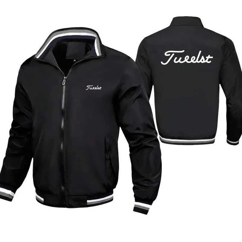 Men's Jackets 2024 Spring and Autumn Mens Golf Brand Printed Standing Neck Casual Zipper Jacket Outdoor Sports Coat Windbreaker Windproof J241227