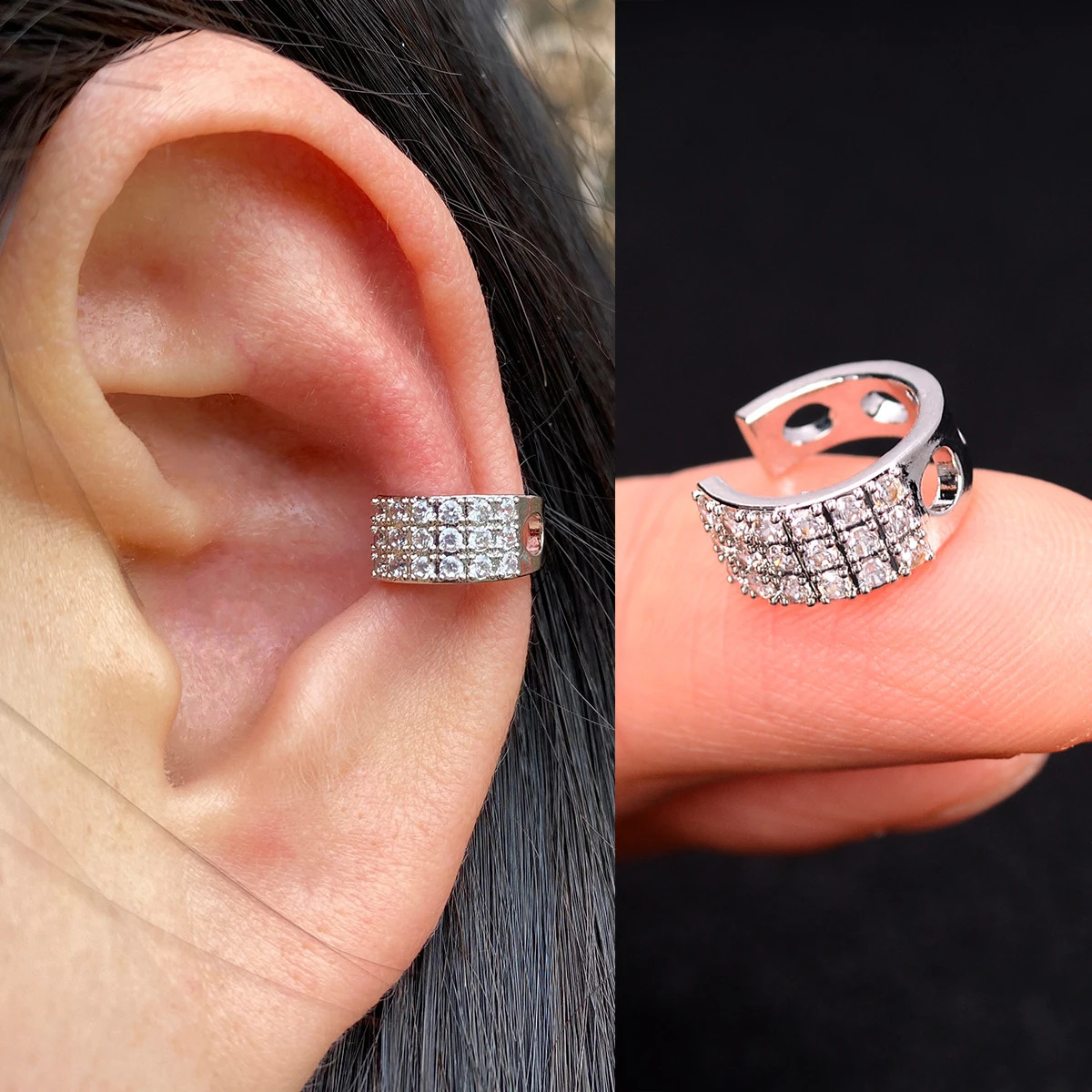 1Pc Cartilage Ear Clip On Wrap Rock Earring Cuff No Piercing Without Hole Earrings Non Pierced Women Man 241225