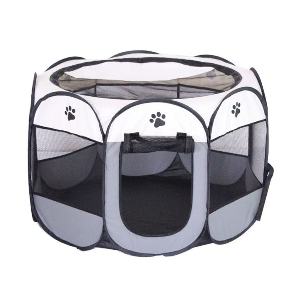 Dog Fence, Cat Fence - Foldable Pet Game Fence with Portable Box, Portable Pet Tent Suitable for Indoor/Outdoor Use | Waterproof | Detachable Sunshade