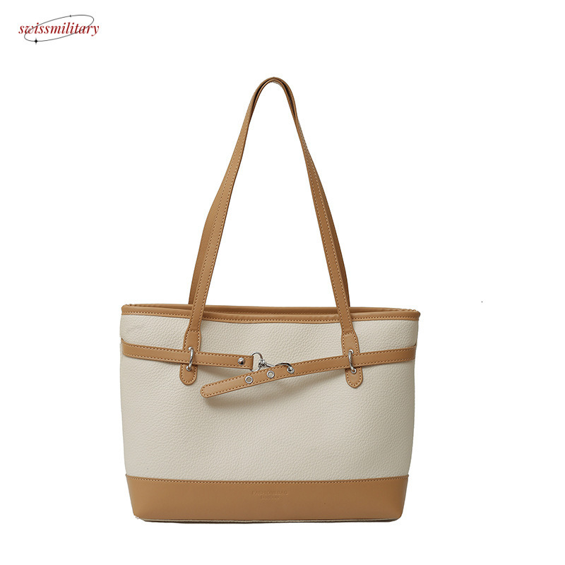 New large capacity for women's fashionable commuting tote bag, versatile high-end, portable and simple single shoulder bag #32 swissmilitary