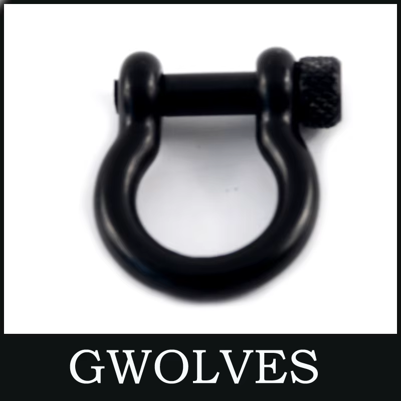 5mm black stainless steel paracord bow shackle with screw pin