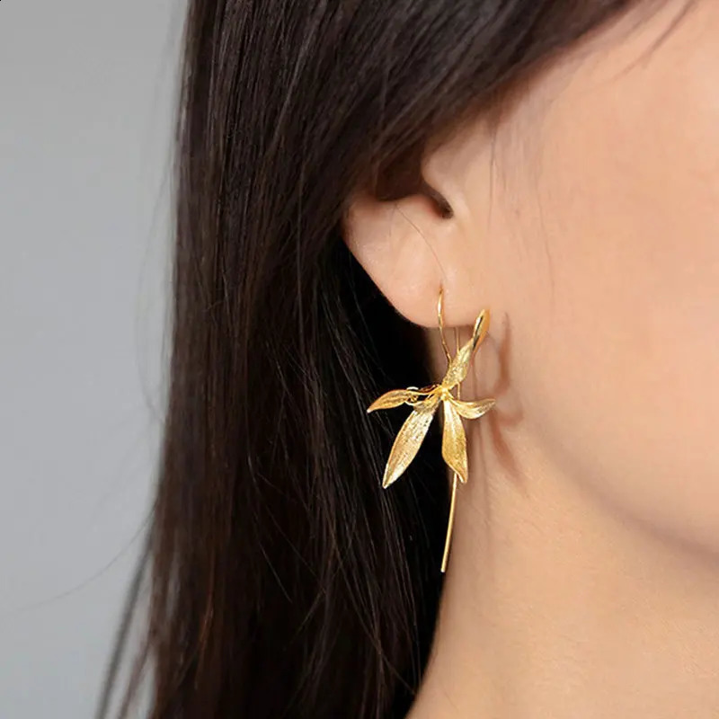 Elegant Simple Orchid Dangle Earrings Fashion Flower Earring Jewelry Women for Four Season Commuting 241225