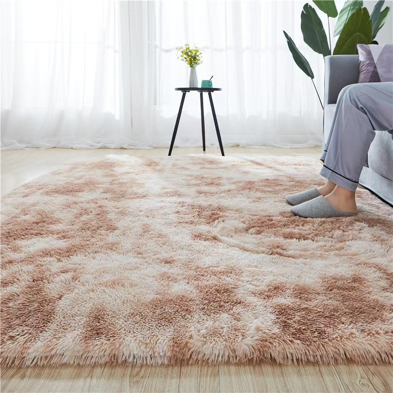 4625-55.8-BB-Simple Rectangular Solid Color Silk Carpet Bedroom Bed Living Room Sofa Blanket