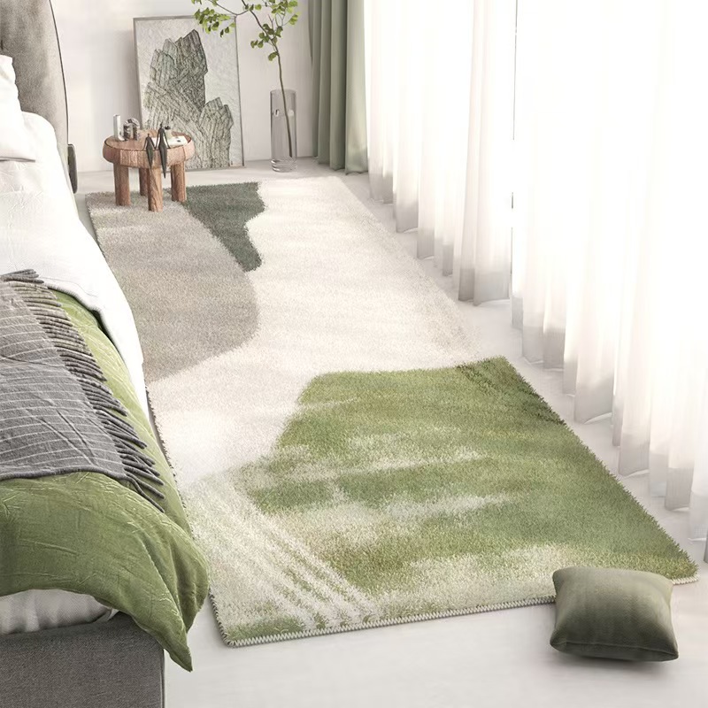 4698-58.99-BB-Beige Striped Minimalist Rug Comfortable Large Area Living Room Rugs Refreshing Bedroom