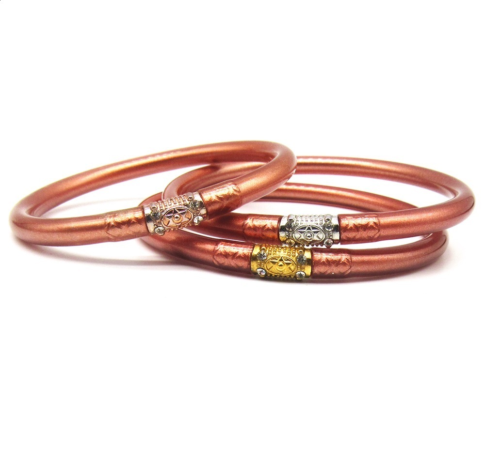 Bilandi Fashion Jewelry Soft Bracelet High Quality Plastic Tube Inner Glitter Gold Color Bracelet Bangle For Women Gift 240914