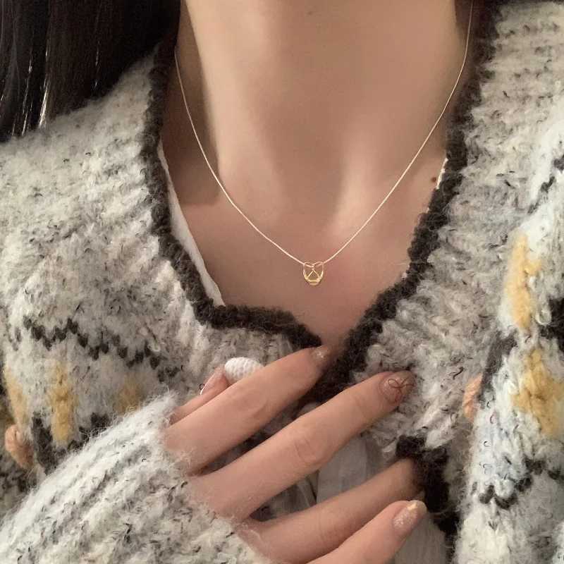 Ventilee 925 sterling silver croissant necklace suitable for women golden bread sweet Korean original gift direct shipping W241230