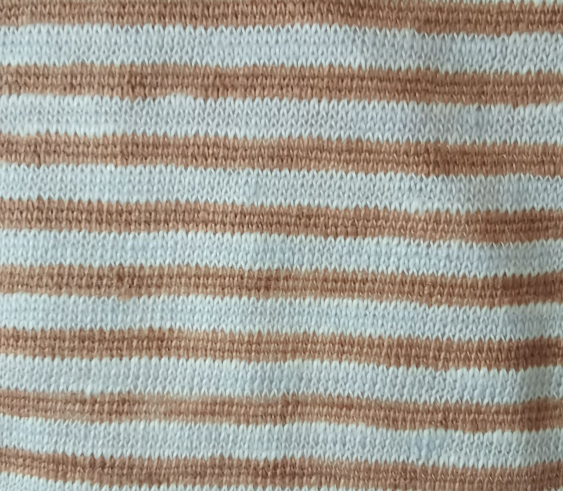 Spring Autumn Stripe Micro Elastic Weft Breathable Cotton and Hemp Knitted Casual T-shirt Women's Clothing Fabric