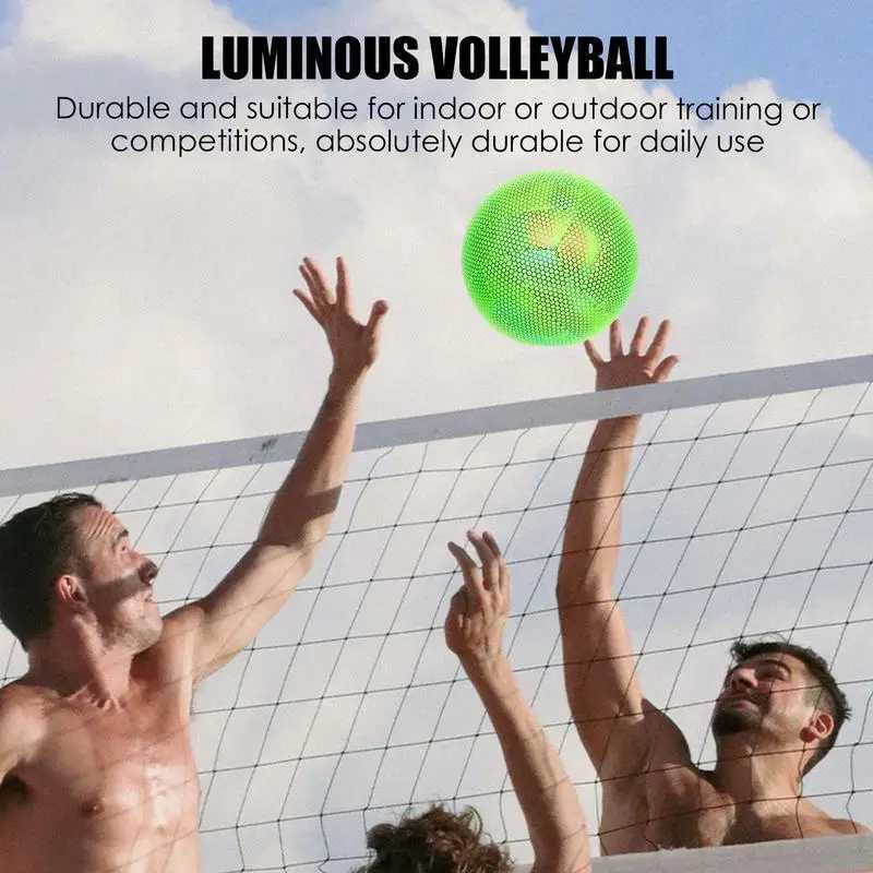 Indoor Volleyball Outdoor Competition Volleyball Glowing Ball Soft Beach Volleyball For Teens Volleyball For Gym Training BeachXJ241230