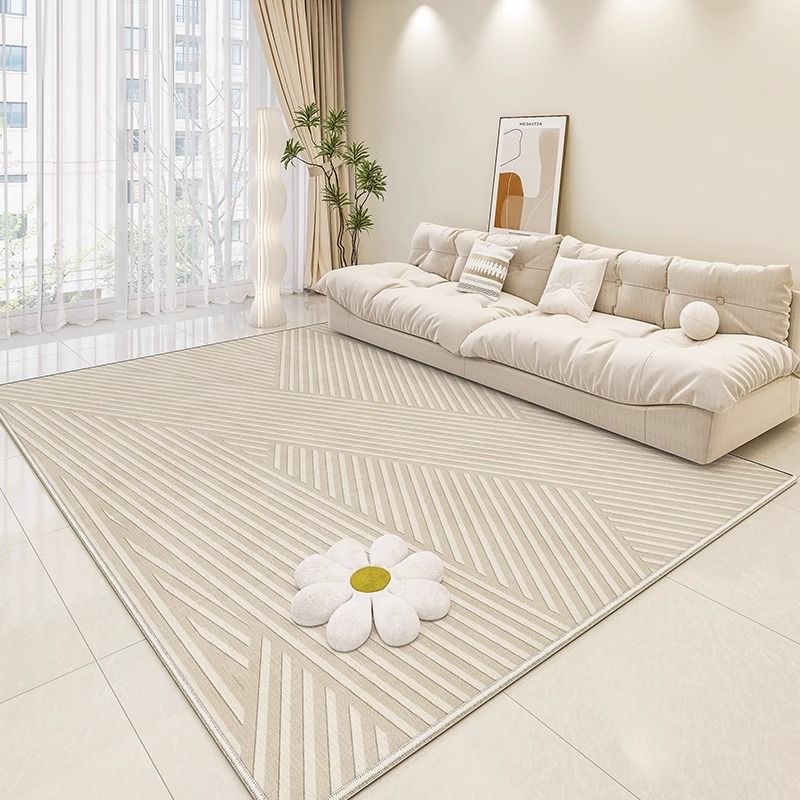 3873-128-SBDD-Modern Simple Wind Living Room Bedroom Solid Color Thick Non-Slip Square Carpet