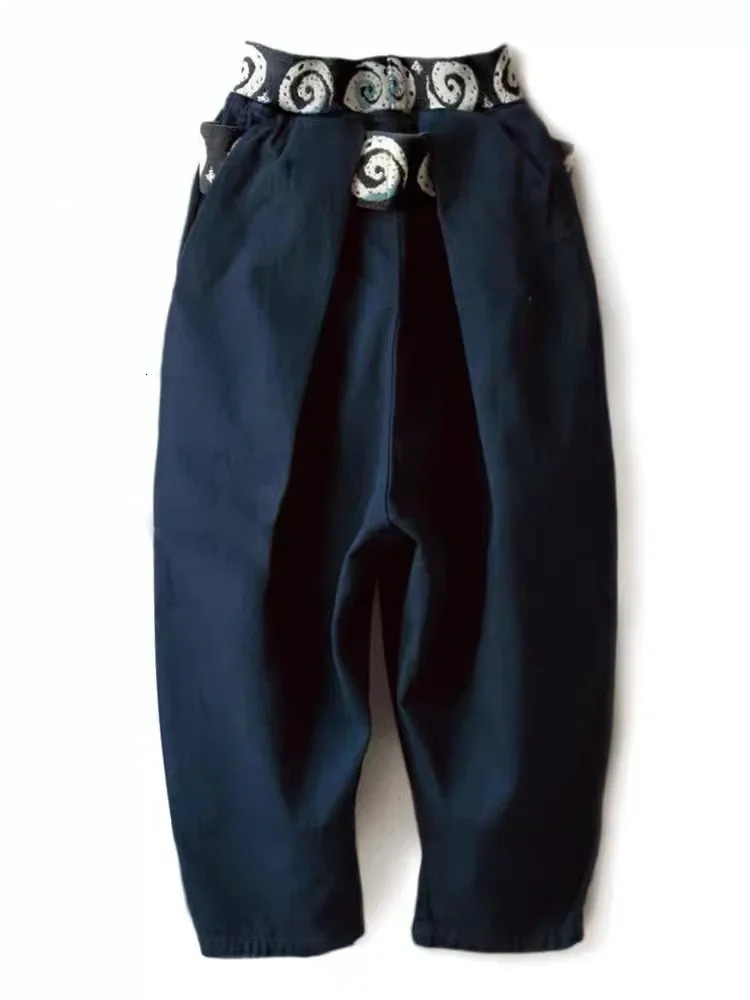 Kapital Japan Totem Pure Cotton Vortex Elastic Waist Loose Casual Men's And Women's Fashion Jeans Ameki Style Wide Leg Pants