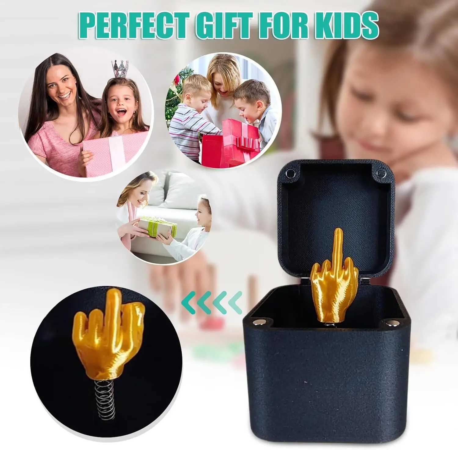 Finger in a Box Finger Surprise Gift Box Funny Hand Gesture Box Novelty Fun Prank Gift for Adults Office Desk Stress Relieving Toys W241230