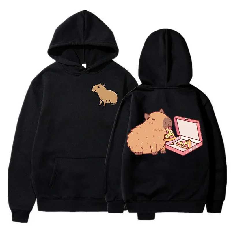 Capybara Fashion Hoodie Womens Harajuku Pulleys Capibara Gothic Sportswear Manga Cute Y2k Hoodie Cartoon Korean Style Hoodie W241230