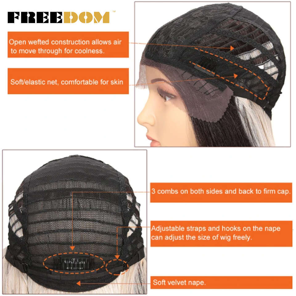 FREEDOM Synthetic Front For Black Women 40 Inch Long Cosplay Curly Lace Wigs Ombre Highlight Ginger White Pink Wig