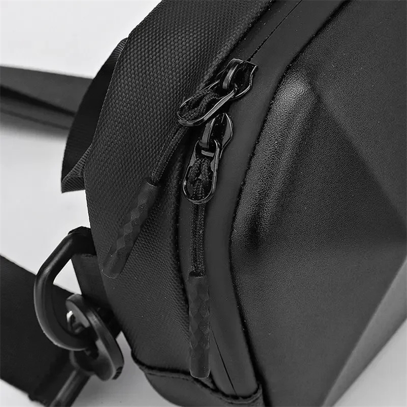 Hard Case PVC Chest Bag Mens Large Capacity Waterproof Anti-scratch Crossbody Bag Multi-functional Magnetic Clasp Shoulder Bag 241228