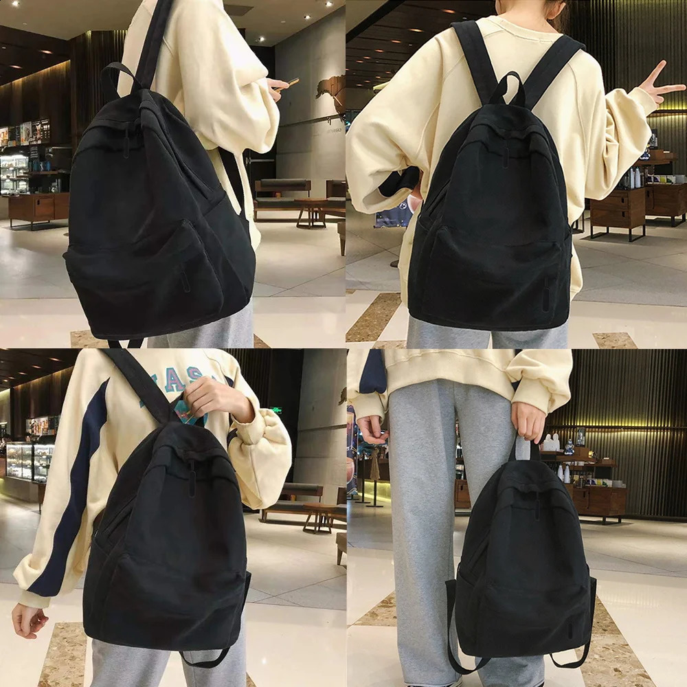 Women Shoulders School Bag Canvas Unisex Backpacks Sport Bag Chest Pattern Printed Casual Backpack Laptop Backpack 241230