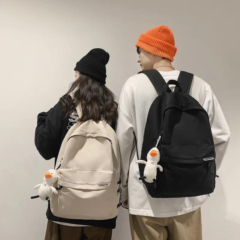 Mens Large Capacity Travel Backpack School Bag Womens Casual Japanese Style Middle High School Students Bookbag 241230