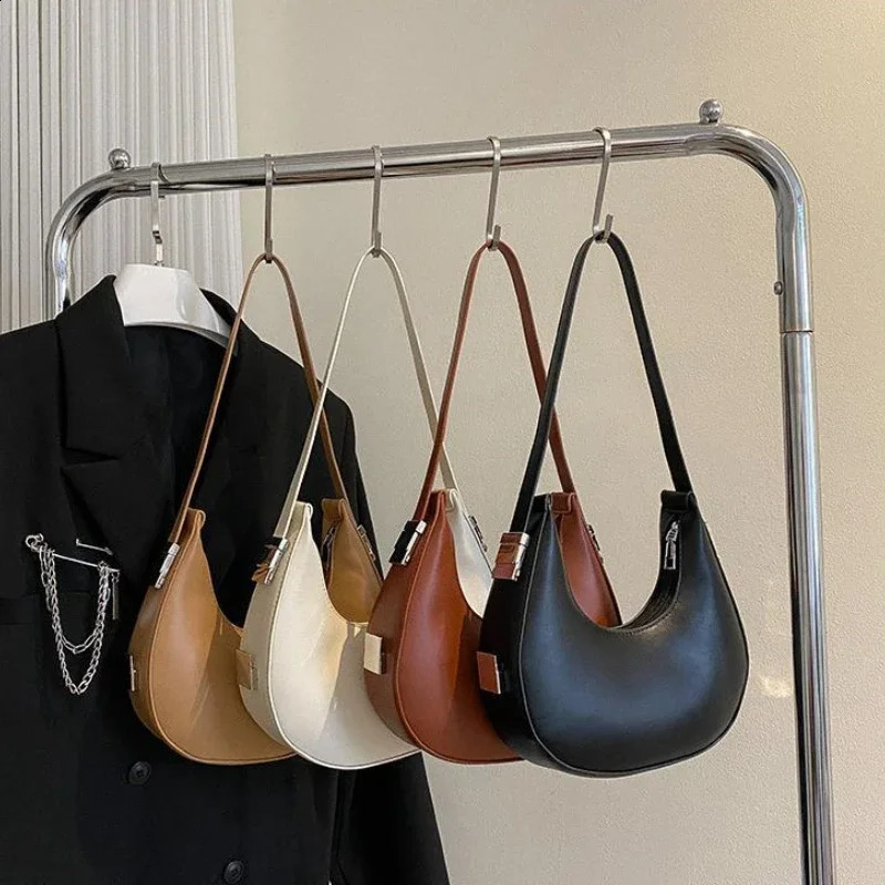 Fashion n PU Leather Shoulder Bag Women Small Clutch Handbag Purse Female Underarm Travel 241226