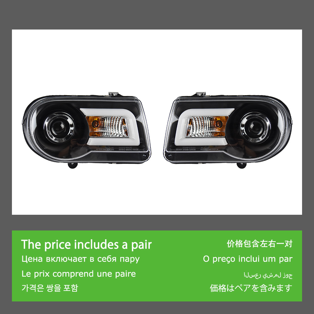 Head Lamp for Chrysler 300C Headlights 2005-2013 300C LED Headlight DRL Hid Bi Xenon Signal Headlight