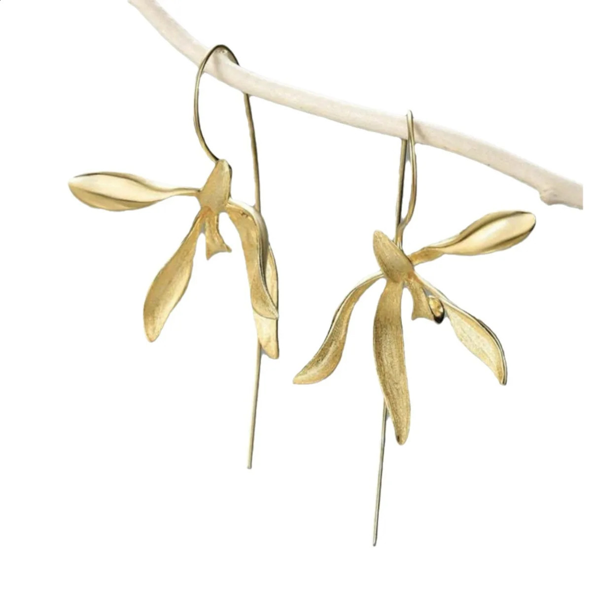 Elegant Simple Orchid Dangle Earrings Fashion Flower Earring Jewelry Women for Four Season Commuting 241225