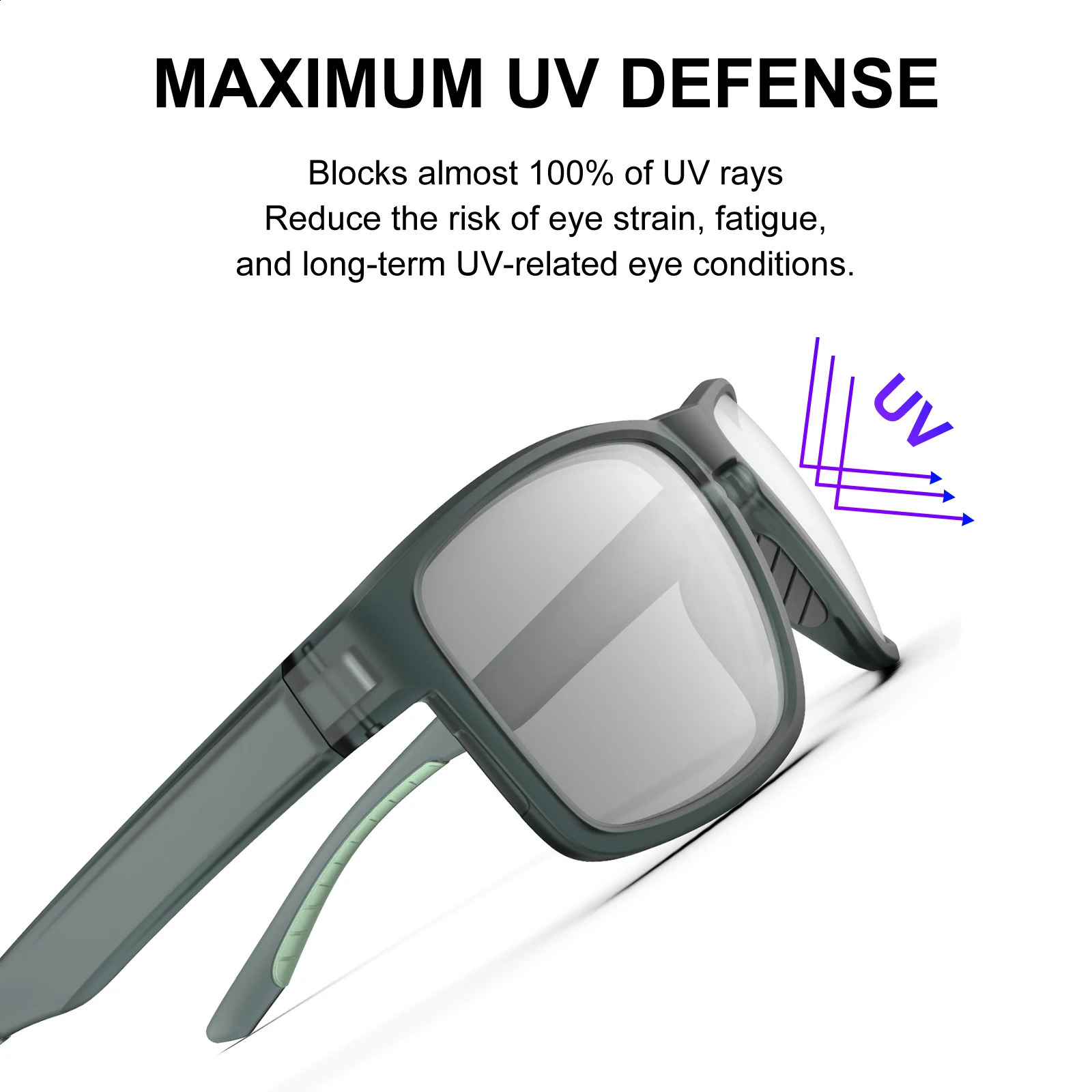 Suukaa Mens Polarized Sunglasses For Men Women Driving Travel Fashion Vintage Sun Glasses Eyewear UV400 241230