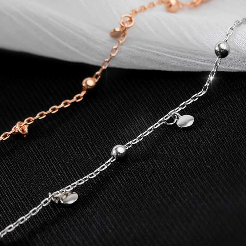 Necklace Real 925 sterling silver geometric irregular circular necklace Clavicle chain cute jewelry accessories W241230