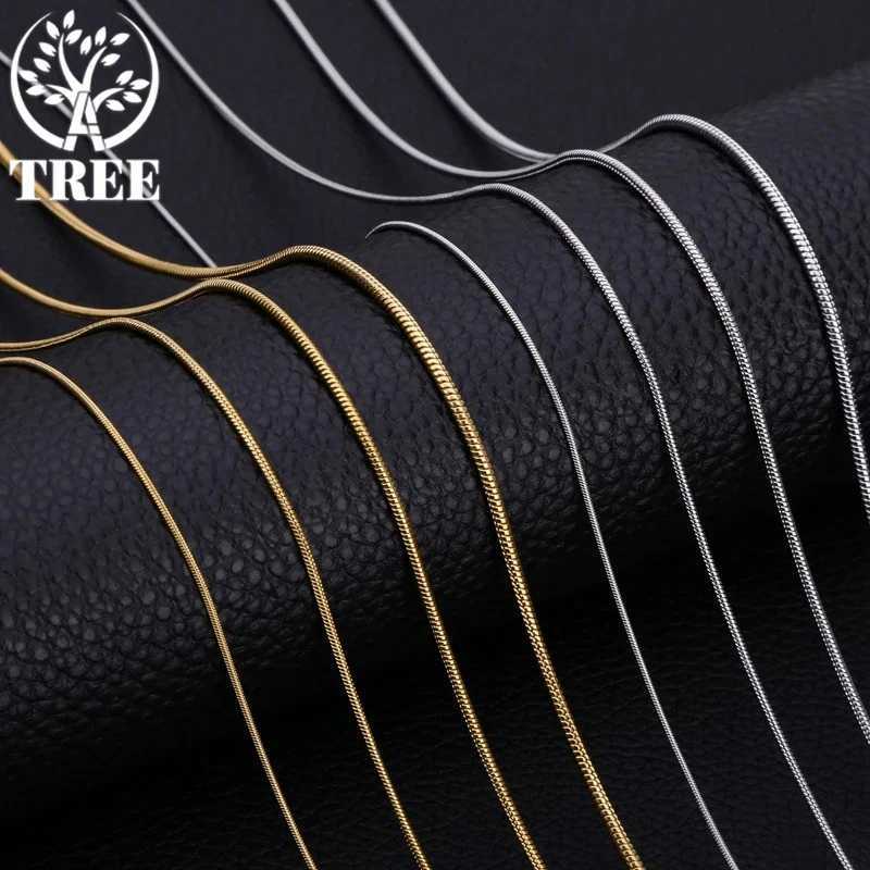 925 sterling silver 1mm 2mm 3mm snake chain 18K gold 40-75cm chain necklace low Pr women DIY jewelry making discovery W241230