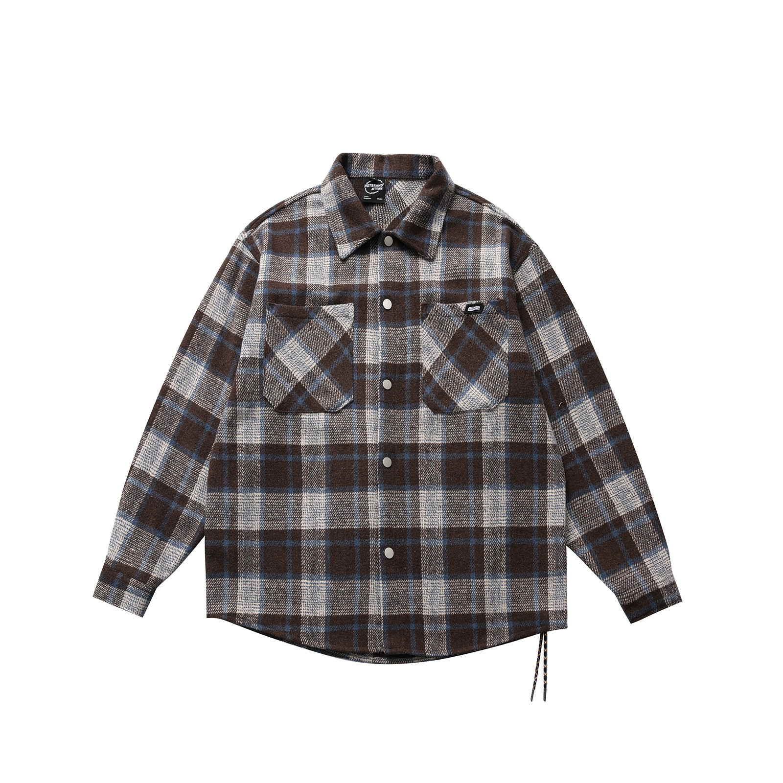 M8214 2024 winter plaid shirt men's shirt high-end