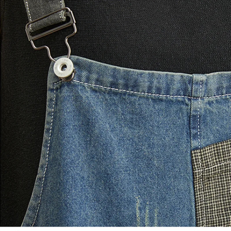 #1429 Spring Summer Denim Overalls For Women Big Pockets Loose Long Jeans Jumpsuits Sleeveless Spaghetti Strap Denim Jumpsuits 241230