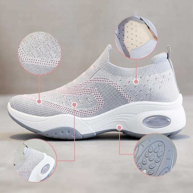 Womens New Womens Shoes Soft Sole Air Cushioned Shoes Breathable Casual Sports Shoes for Women