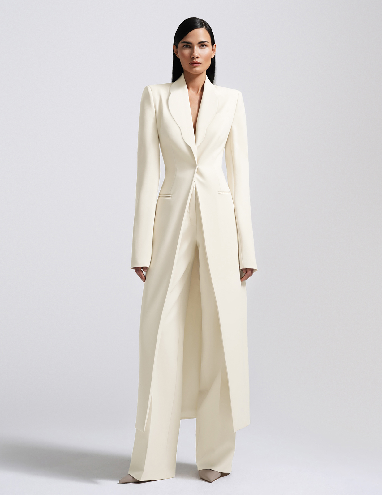 Candy Color Women Long Blazer Sets Slim Fit One Button Prom Birthday Party Formal Wear Custom Made Outfit Jacket 2 Pieces