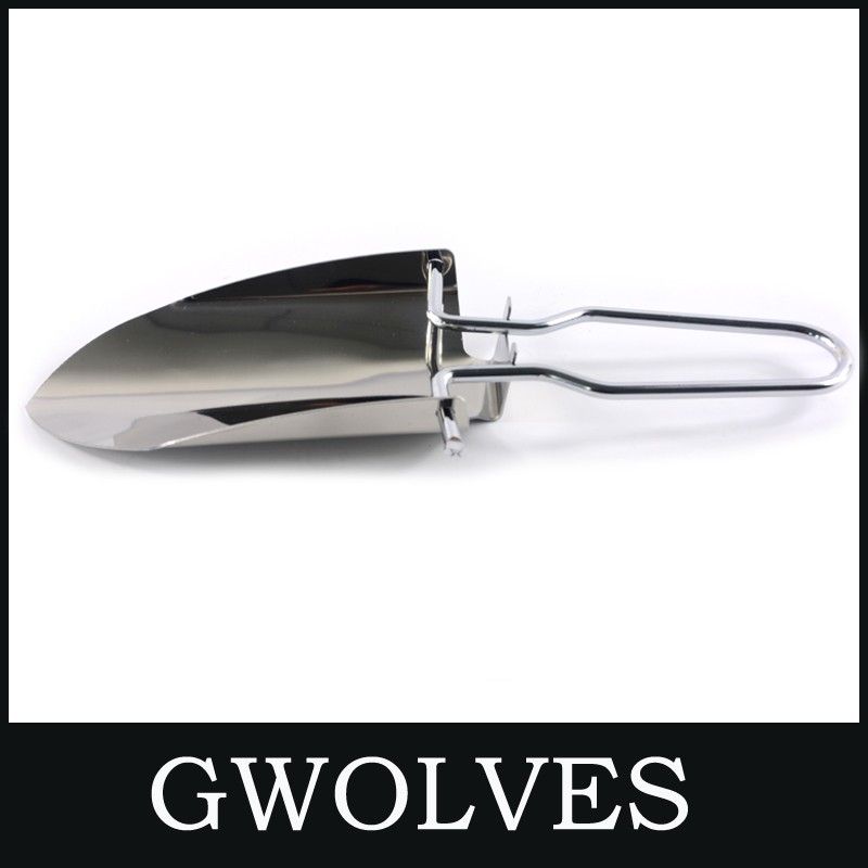 Outdoor Stainless Steel Folding Garden Shovel Mini Portable Camping Snow Shovel
