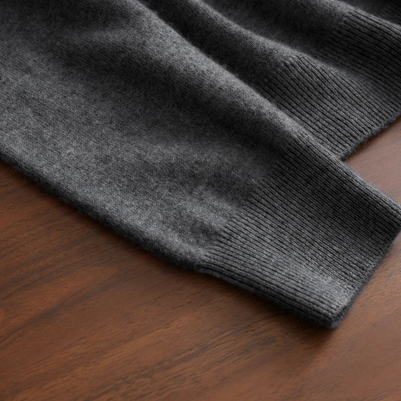 ZYCZCXX Long-Sleeved Pullover Mens 100% Merino Wool O-neck Sweater Autumn and Winter Basic Solid Color Knit Top Mens Clothes 241230