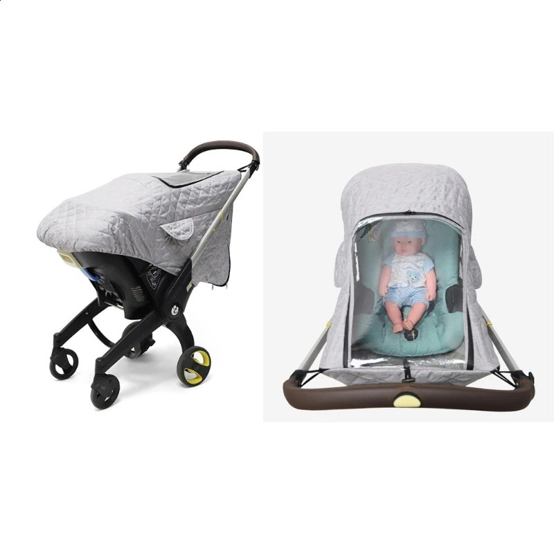 Breathable Baby Stroller Rain Cover Windproof Weather Shield Pushchair Cover 241230