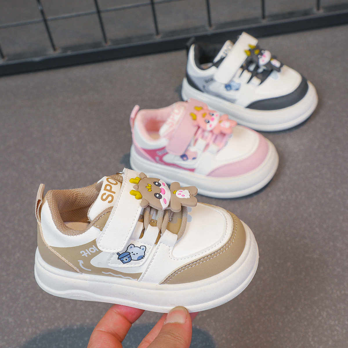 Toddler Shoes Children's Fashion Cute Cartoon Casual Sports Shoes Kidsnest Kid's Soft Sole Running Sneakers Board Shoes Sizes US5c-US12.5c