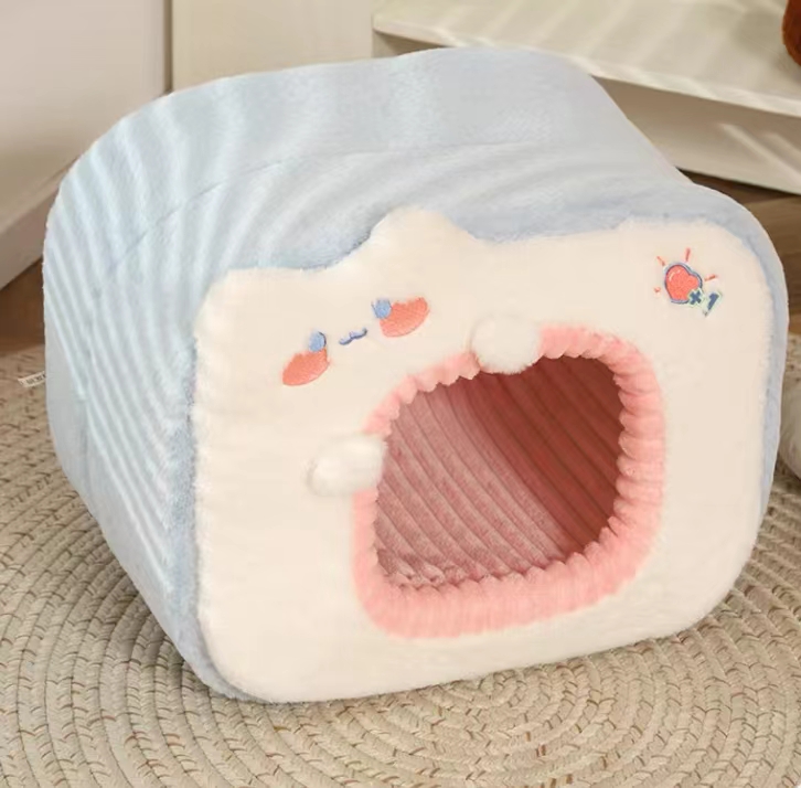 Pet dog kennel Genki Cat kennel winter warm four seasons universal cold cat house winter closed cat kennel