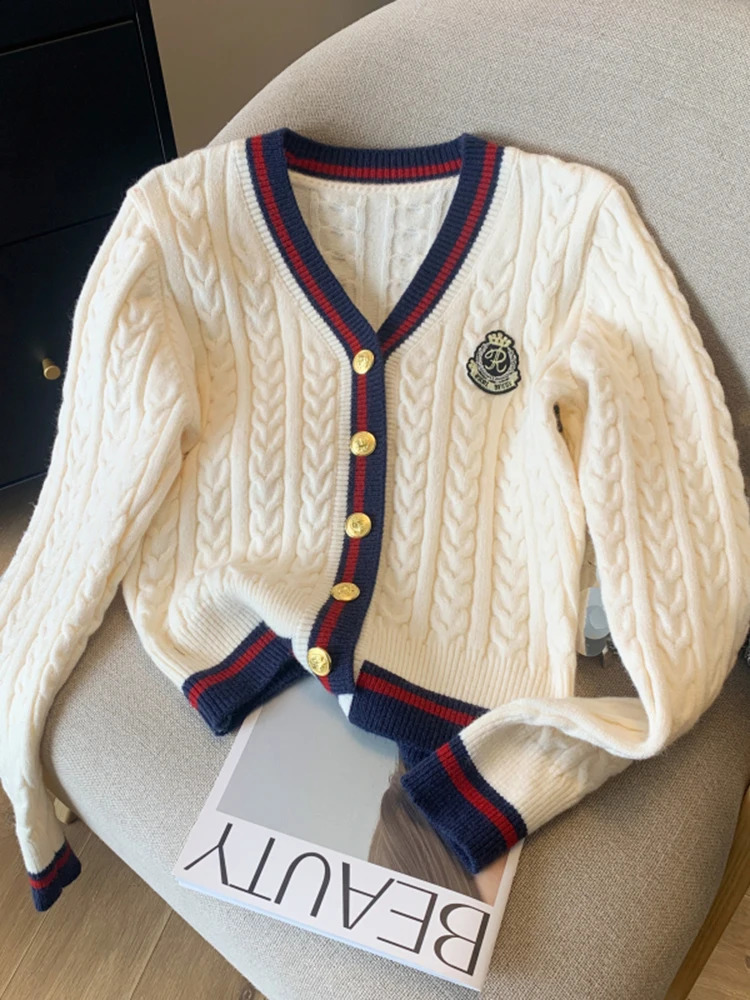 2024 Autumn Winter Cashmere Top Women V Neck Pullover Warm Knitwear Jumper Woman Clothes Twist Outwear Knited Tops Women 241228