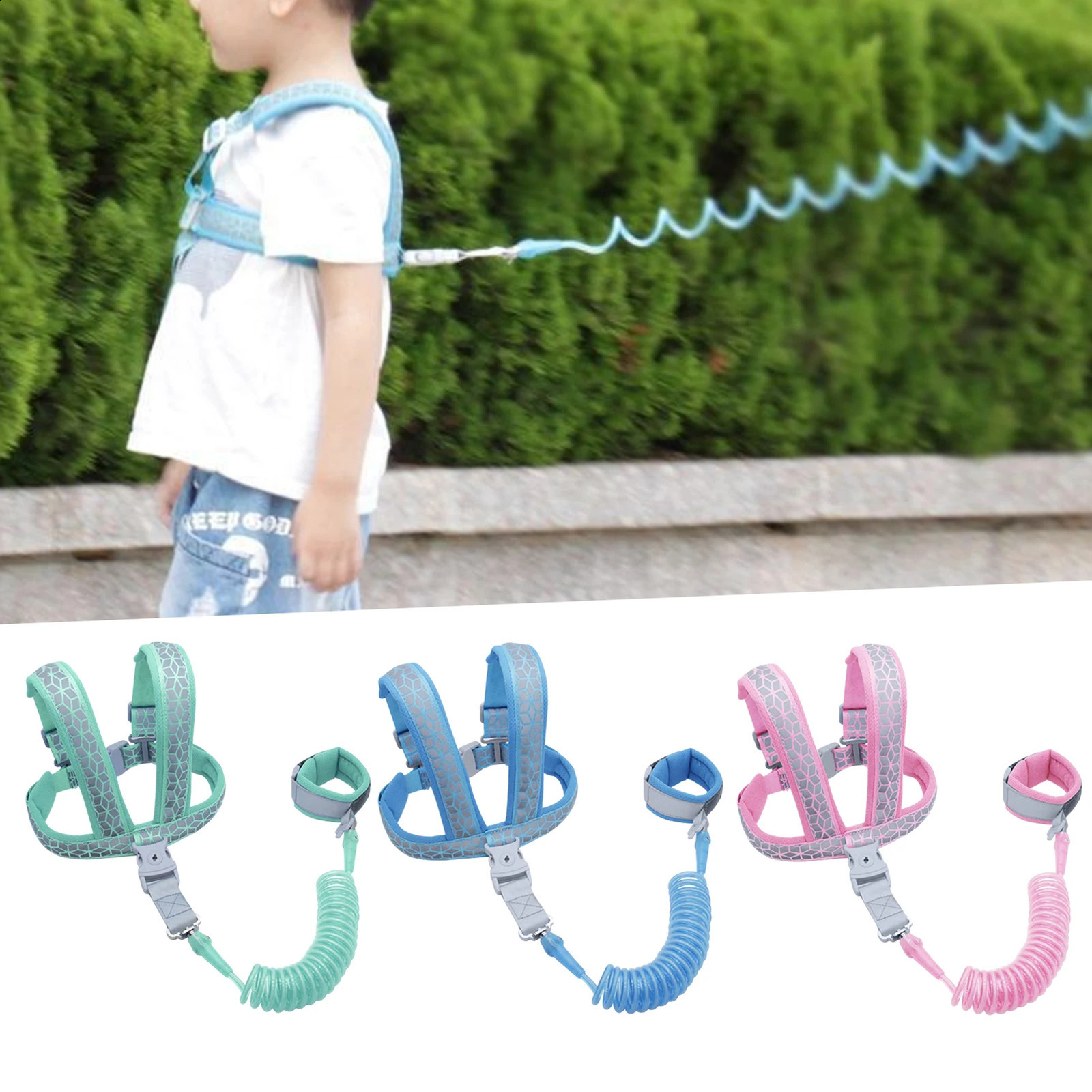 Toddler Leash Safety Harness Dual-Use Outdoor Walking Hand Belt Anti-lost Wristband Kids Safety Learning Walk Accessories 241230