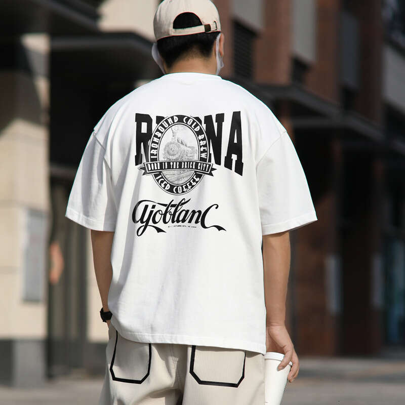 Cityboy 300g printed plus size loose short sleeved T-shirt trendy men's clothing