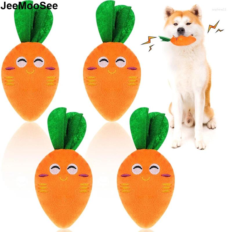 Update Dog Squeaky Carrot Toys Plush Stuffed Soft Puppy Chew Interactive Pet Supplies For Small Medium Dogs Dental Care