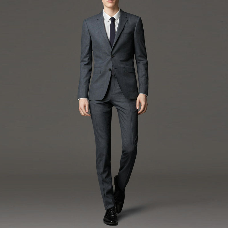 X1230Men's autumn and winter suits dark gray professional business suits three-piece suit