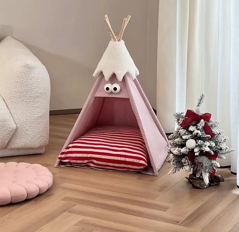 Cat tent Cat Kennel Dog kennel all year round Warm semi-enclosed cat house pet bed in winter