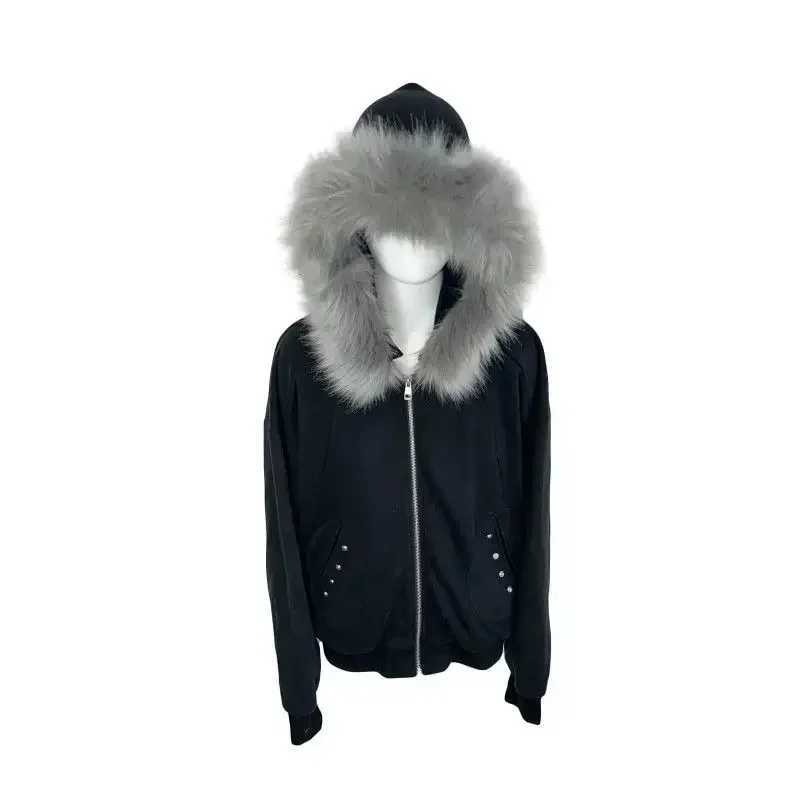 Strt Hip-hop Y2K Retro Harajuku Loose Versatile Fur Collar Zipper Hoodie Men American Punk Rock Oversized Sweatshirt WomenC241225
