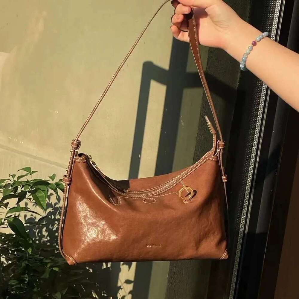 Women's Bags Handbag Down The Pine Track Series Shallow Hobo Commuting Simplechamois Leather Underarm Dumpg Bag For Women