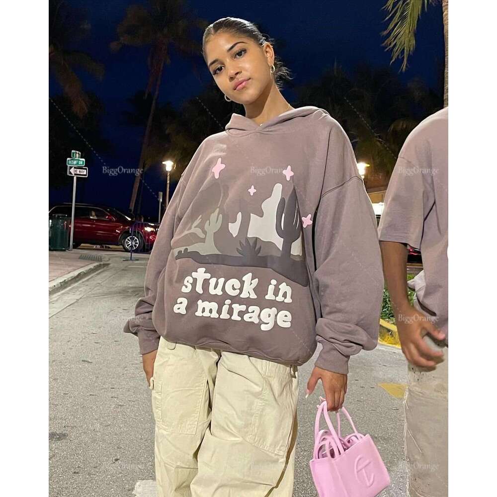 Harajuku 3D Foam Printed Hooded Sweater Unisex Couple Y2k Sweatshirt Trend