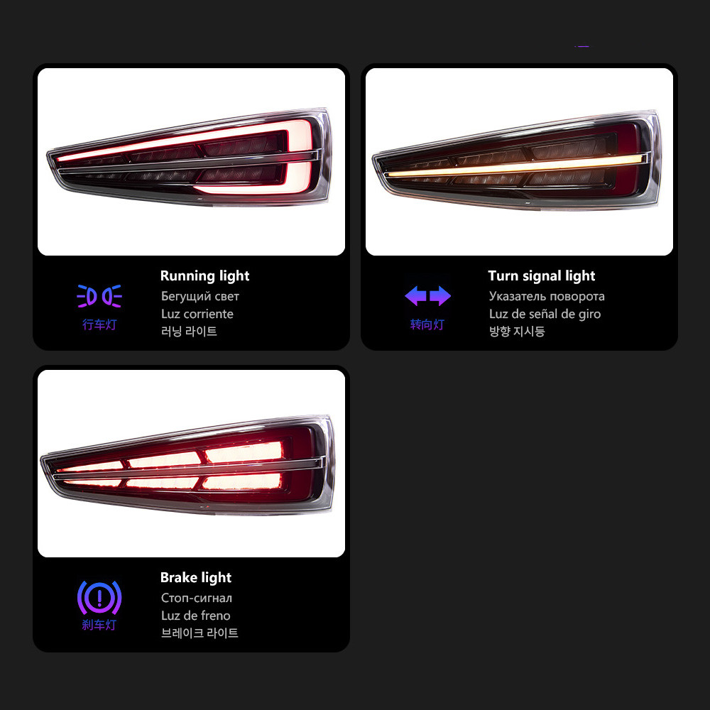 LED Auto Taillight Assembly For Audi Q3 Taillight 20 13-2 018 Full LED Running Lights Sequential Signal Lamp