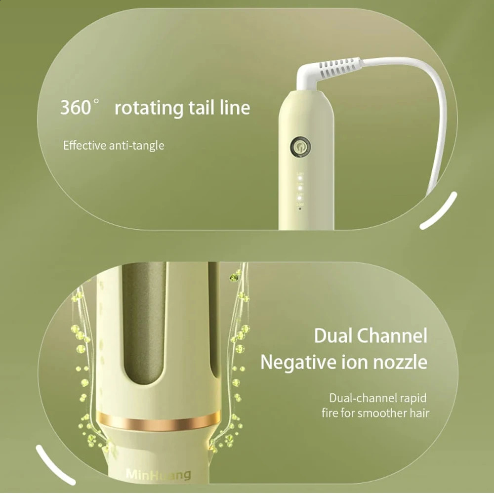 Automatic Curler 32Mm Auto Rotating Ceramic Roller Professional Iron Wand Hair Waver Curling Tool 241230