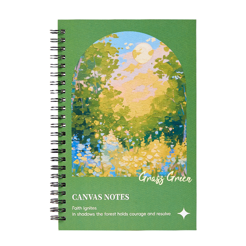 Student-Friendly A5 Pulp Spiral Notebook - Enhanced Grip & Horizontal Line Grid for Creative Writing and Drawing