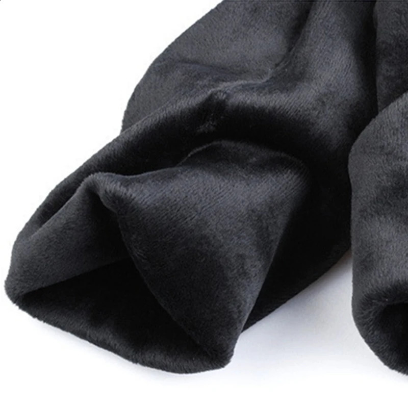 Women Winter Leggings Warm Leggins High Waist Solid Color Velvet Thickened Stretchy Black 241228